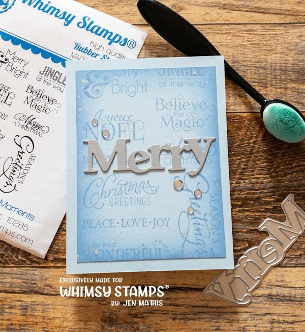 Merry Large Word Die - Whimsy Stamps