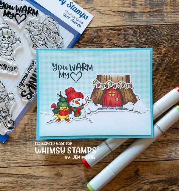 Warm Winter Birds Clear Stamps - Whimsy Stamps