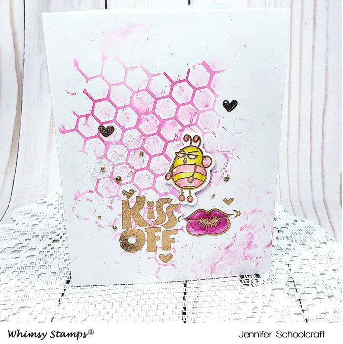 Kiss Off Clear Stamps - Whimsy Stamps