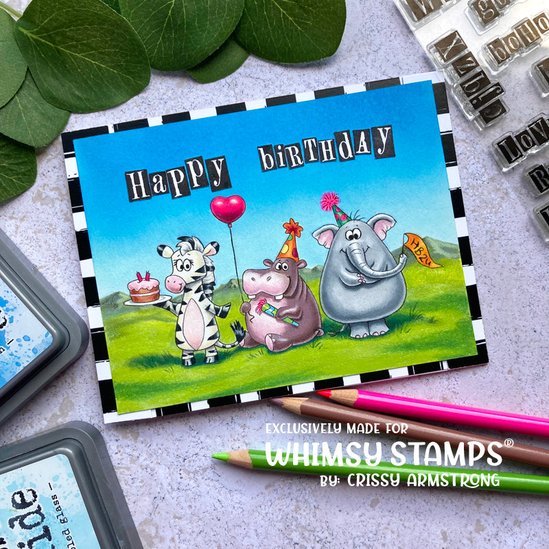 **NEW Jungle Birthday Clear Stamps - Whimsy Stamps