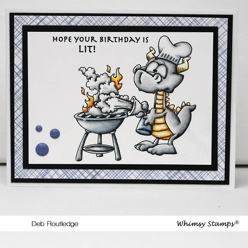 Dragon BBQ - Digital Stamp - Whimsy Stamps