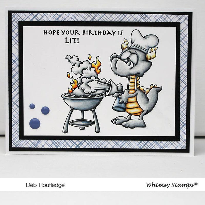 Dragon BBQ - Digital Stamp - Whimsy Stamps
