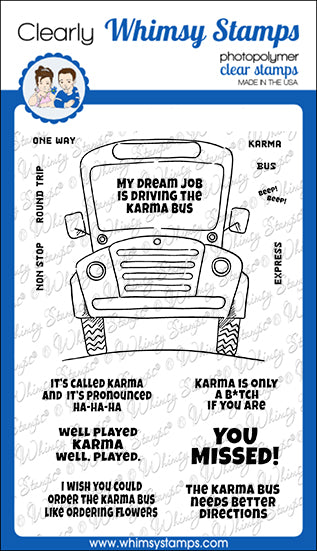 **NEW Karma Bus Clear Stamps - Whimsy Stamps