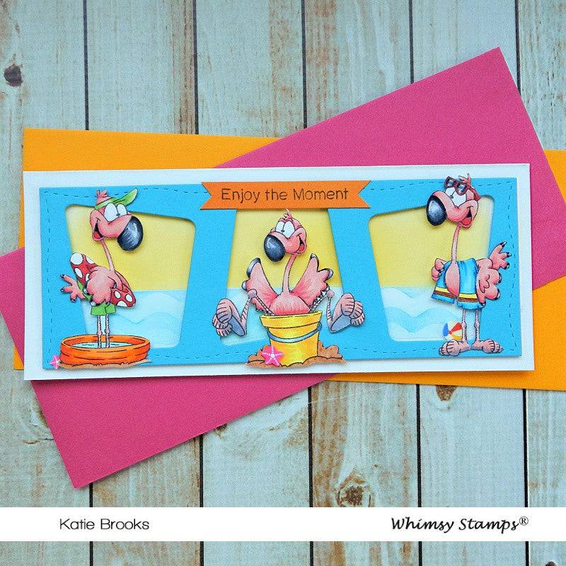 Flamingo Fun Clear Stamps - Whimsy Stamps