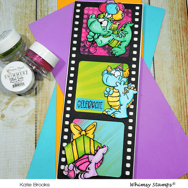 Birfday Party Dragons Clear Stamps - Whimsy Stamps