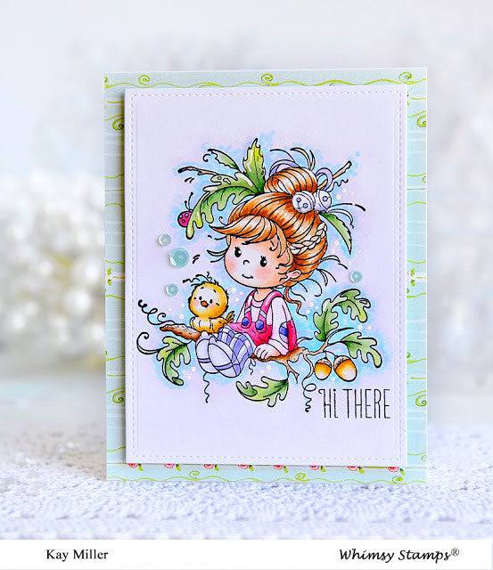 Oak Tree Girl - Digital Stamp - Whimsy Stamps