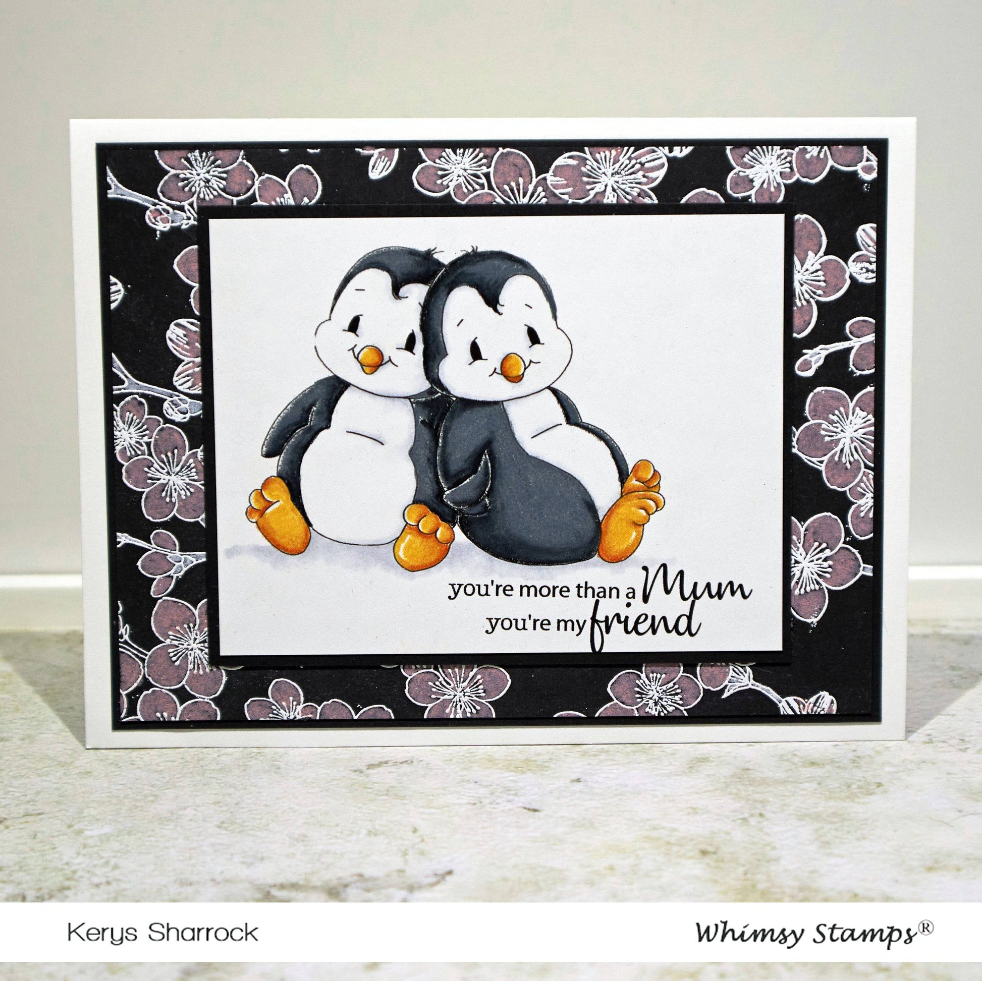 Penguin Lean on Me - Digital Stamp - Whimsy Stamps