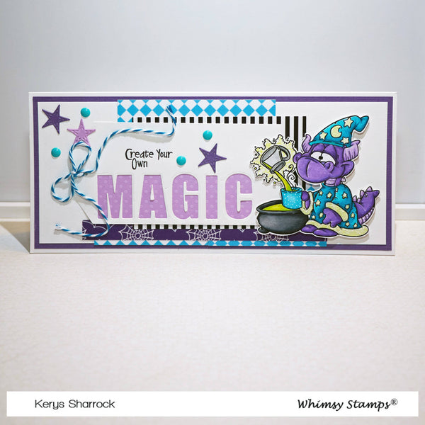 Wizard Dragon - Digital Stamp - Whimsy Stamps