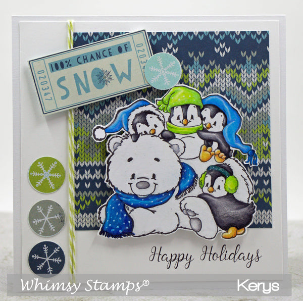 Penguin Polar Express - Digital Stamp - Whimsy Stamps