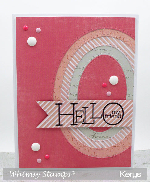Basic Stitched Ovals Die Set - Whimsy Stamps