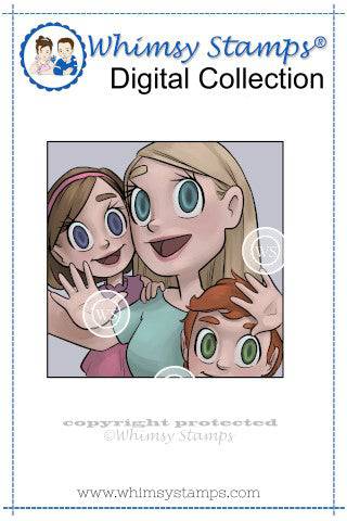 Kids Selfie - Digital Stamp - Whimsy Stamps