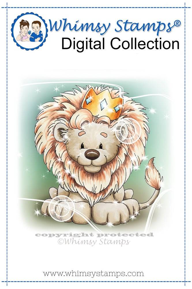 King Lion - Digital Stamp - Whimsy Stamps