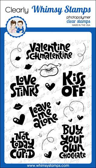 Kiss Off Clear Stamps - Whimsy Stamps