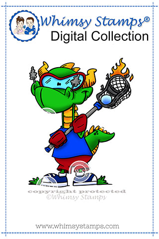 Lacrosse Dudley - Digital Stamp - Whimsy Stamps