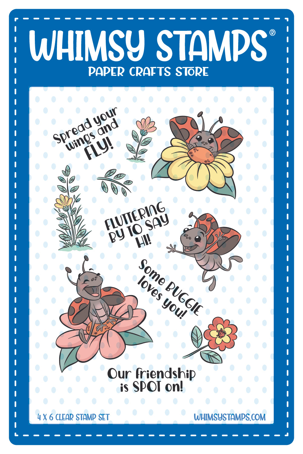 **NEW Lady Buggies Clear Stamps - Whimsy Stamps