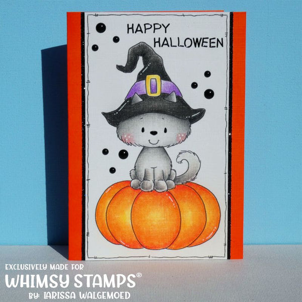 Halloween Cat - Digital Stamp - Whimsy Stamps