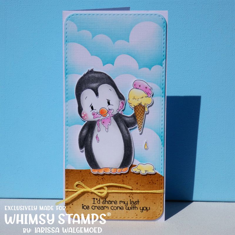 Penguin Ice Cream - Digital Stamp - Whimsy Stamps