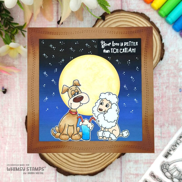 Doggie Valentine Friends Clear Stamps - Whimsy Stamps