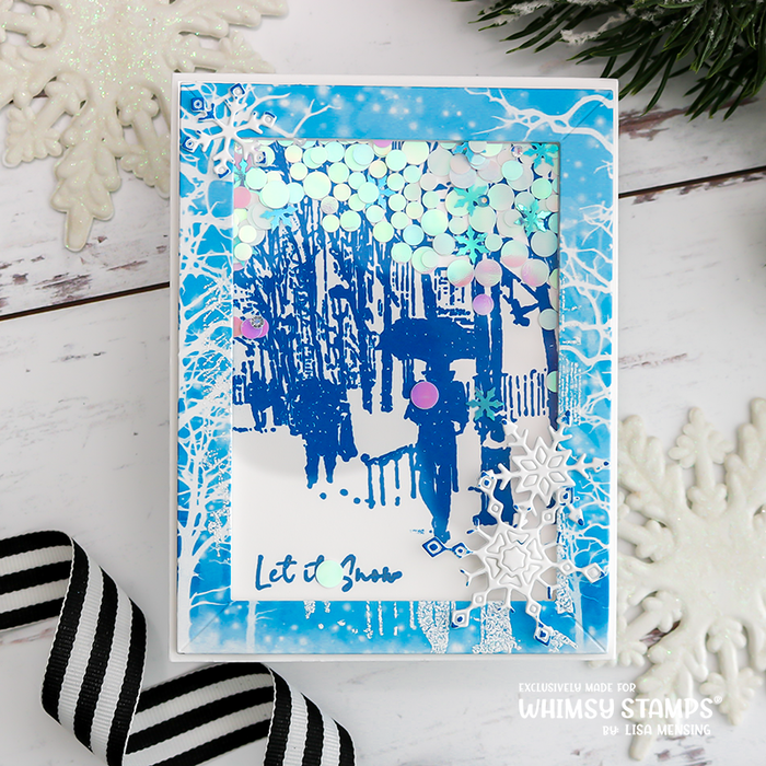 **NEW Blissful Winter Rubber Cling Stamp - Whimsy Stamps