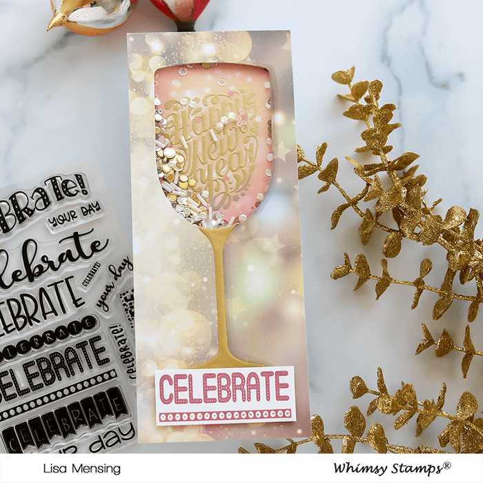 *NEW Slimline Paper Pack - Champagne - Whimsy Stamps