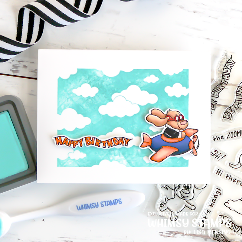 **NEW Doggie Flight Clear Stamps - Whimsy Stamps