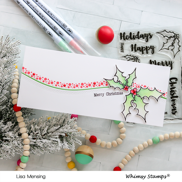 **NEW FaDoodle Holly Clear Stamps - Whimsy Stamps