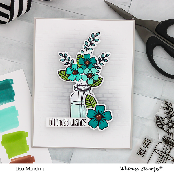 **NEW Flower Wishes Outline Die Set - Whimsy Stamps