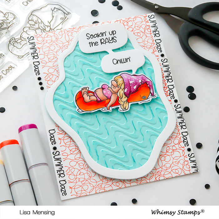 **NEW Gnomes at the Beach Clear Stamps - Whimsy Stamps