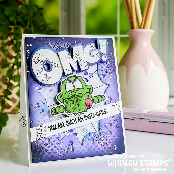 *NEW Chippy Paint Background Rubber Cling Stamp - Whimsy Stamps