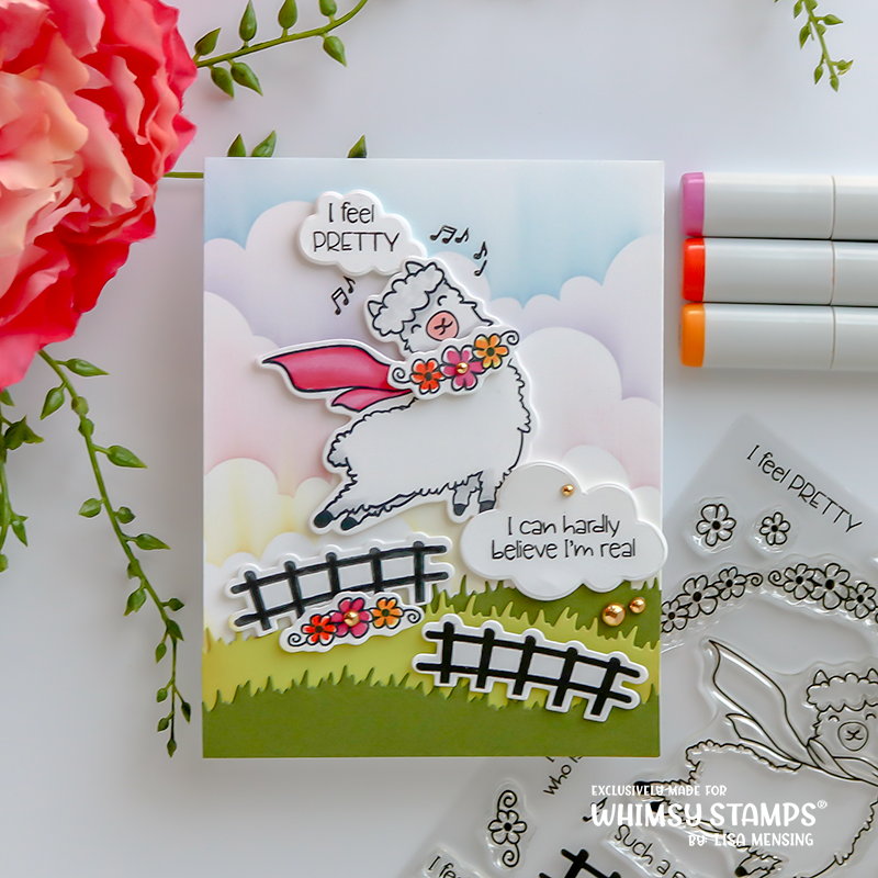 **NEW It's Cloudy - 6x9 Stencil - Whimsy Stamps