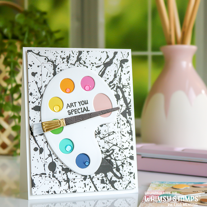 **NEW Paint Splatters Background Rubber Cling Stamp - Whimsy Stamps