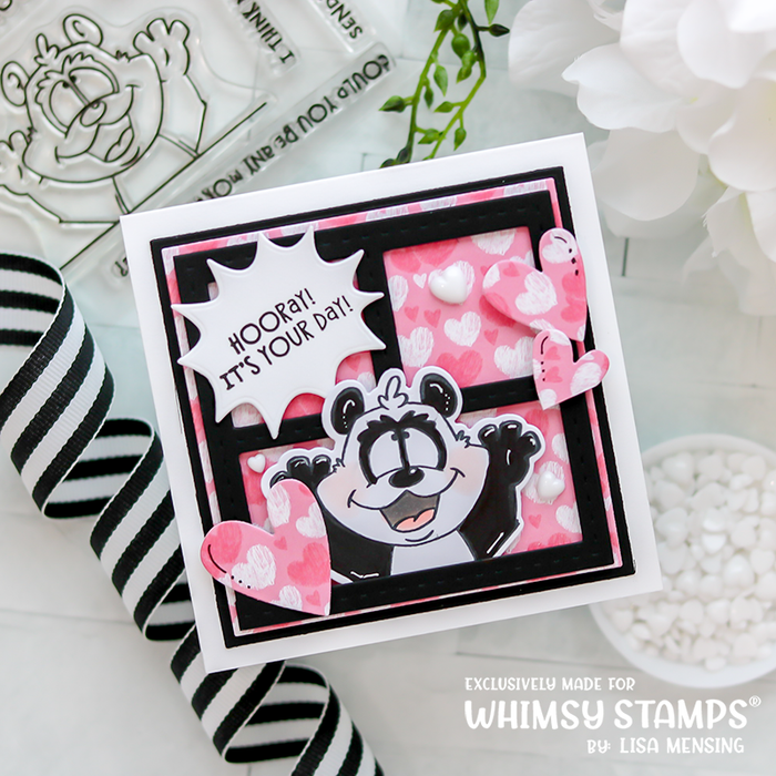 **NEW Panda Peekers Outlines Die Set - Whimsy Stamps