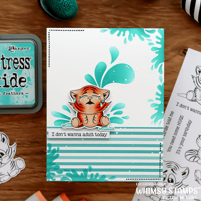 **NEW Tabby Tigers Clear Stamps - Whimsy Stamps