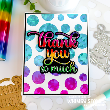 **NEW Thank You So Much Word Hot Foil Plate - Whimsy Stamps