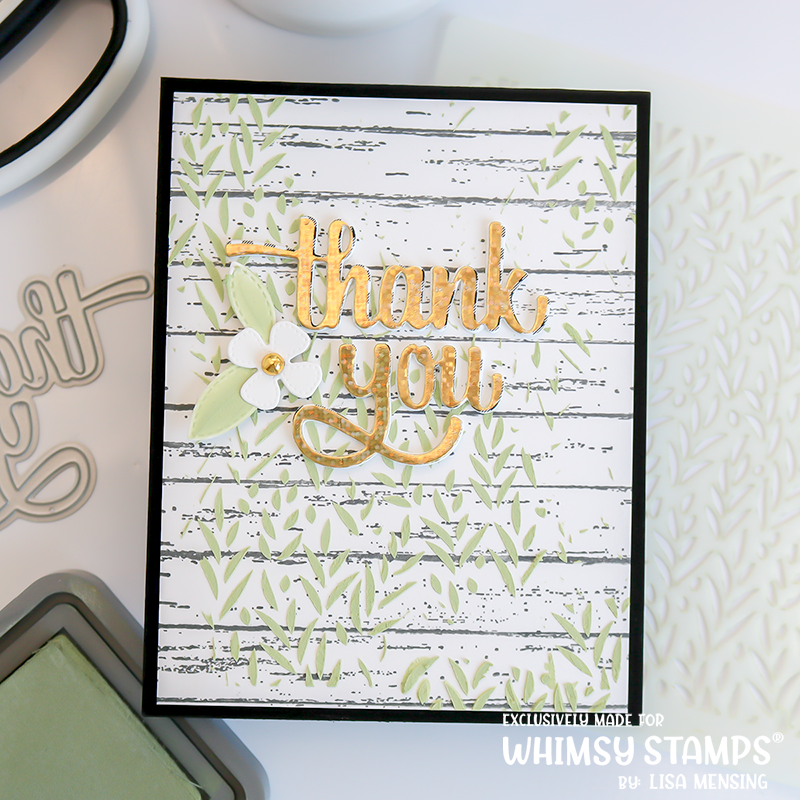 **NEW Thank You Word Hot Foil Plate - Whimsy Stamps