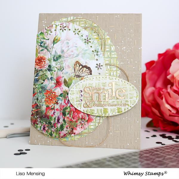 **NEW Slimline Embossing Folder - Thatched - Whimsy Stamps