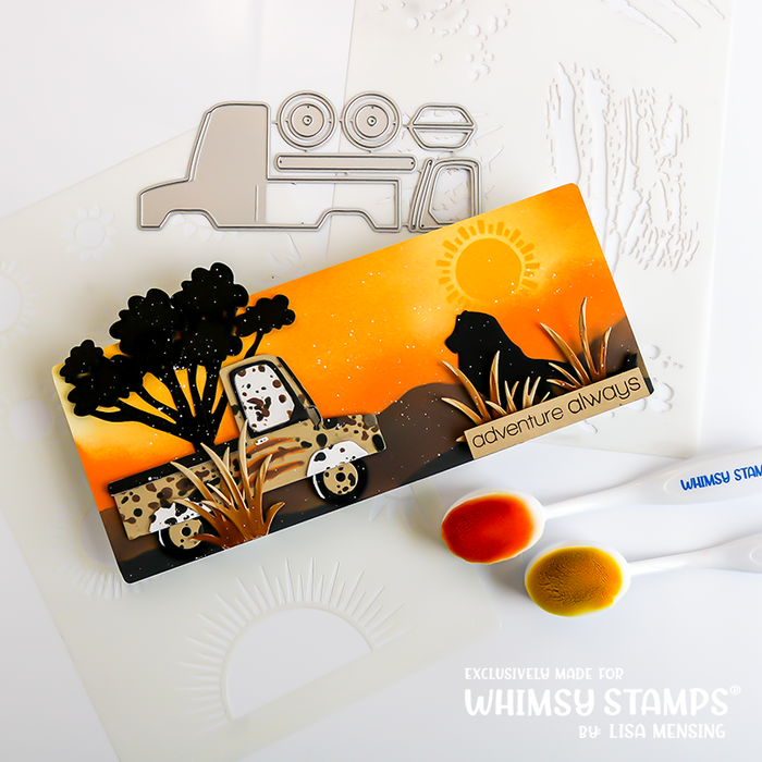 **NEW It's Sunny - 6x9 Stencil - Whimsy Stamps