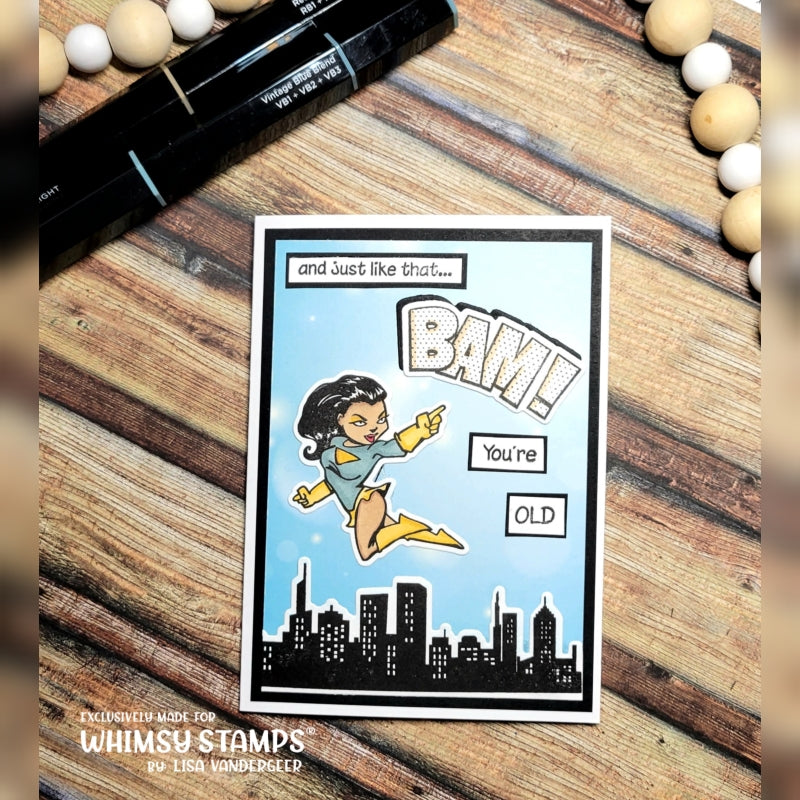 BAM! You're Old Clear Stamps - Whimsy Stamps