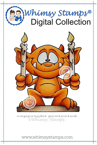 Litttle Gargoyle - Digital Stamp - Whimsy Stamps