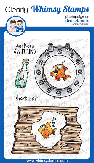 **NEW Lookin' Shark Elements Clear Stamps - Whimsy Stamps