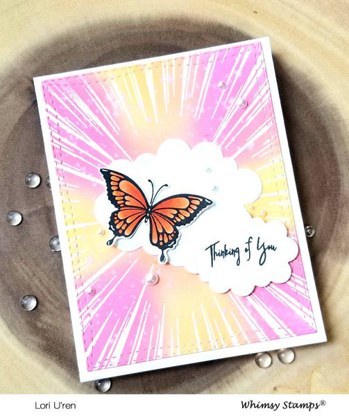 Burst Background Rubber Cling Stamp - Whimsy Stamps