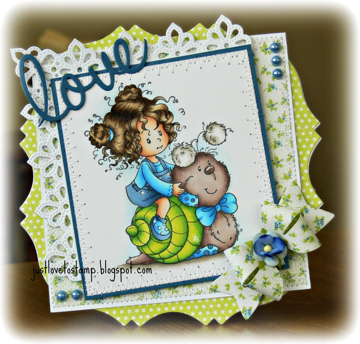 Cuddly Ride - Digital Stamp - Whimsy Stamps