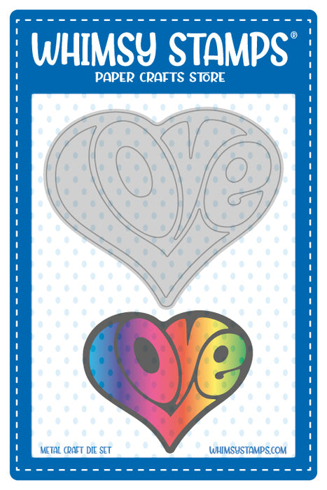 *NEW Love Heart Die - Whimsy Stamps