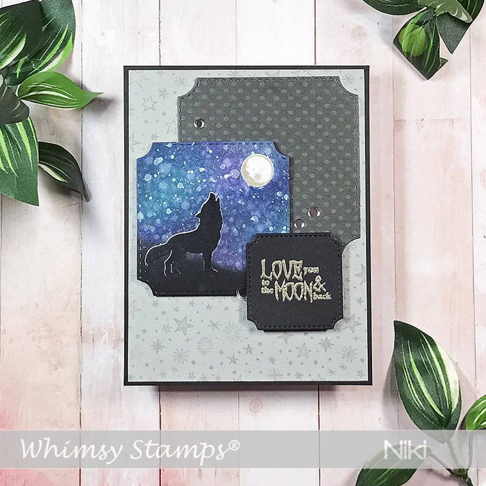 Galaxy Galore Background Rubber Cling Stamp - Whimsy Stamps