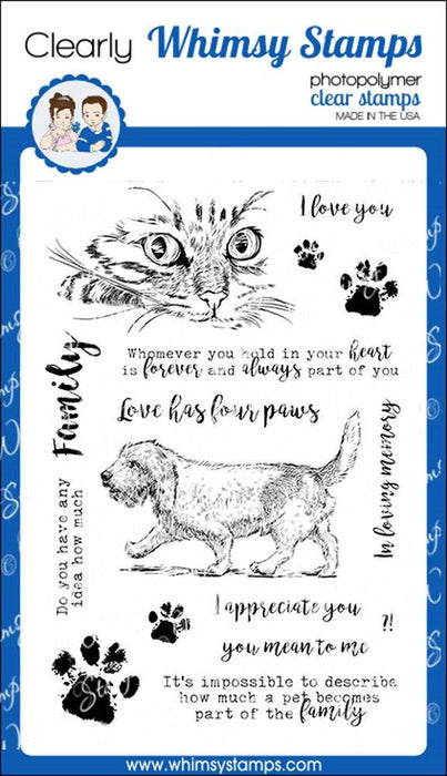 Love Has Four Paws Clear Stamps - Whimsy Stamps