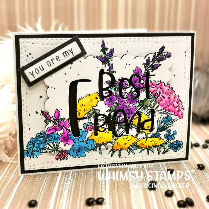 Sketchy Floral Clear Stamps - Whimsy Stamps