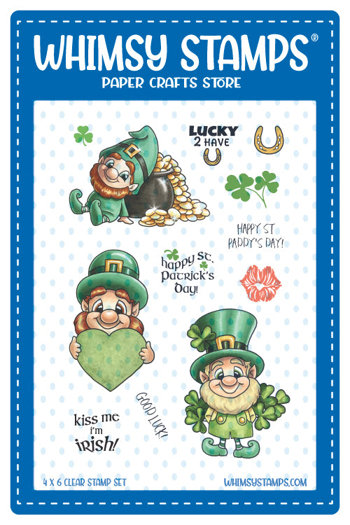 **NEW Lucky Leprechauns Clear Stamps - Whimsy Stamps