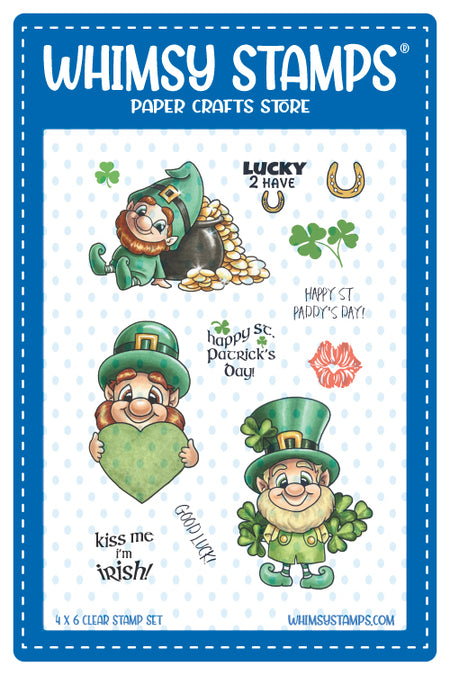 **NEW Lucky Leprechauns Clear Stamps - Whimsy Stamps