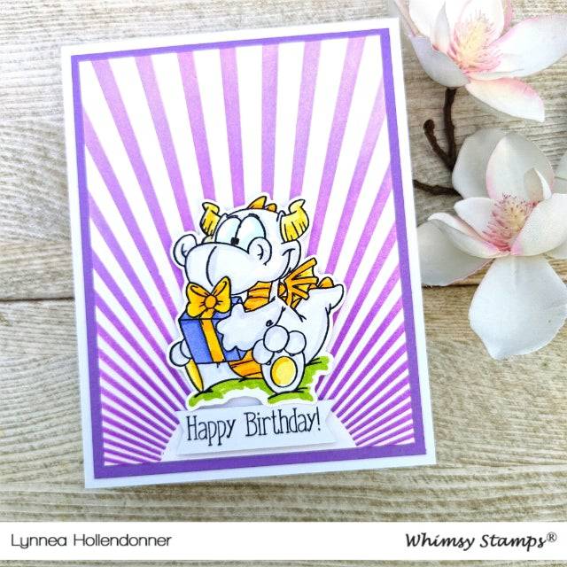 Birfday Dragons Clear Stamps - Whimsy Stamps