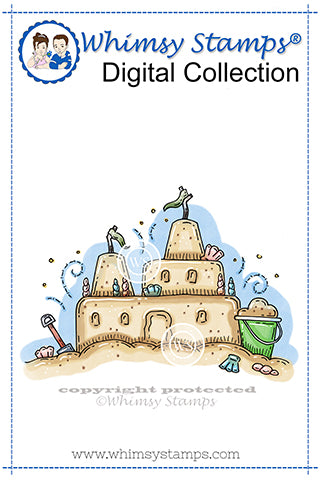 Sandcastle - Digital Stamp - Whimsy Stamps